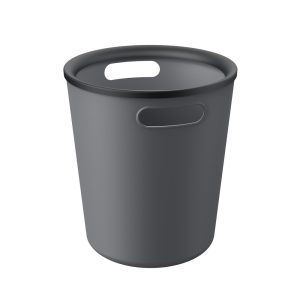 Ведро для мусора Ambient Folk 10 л пластик черный графит