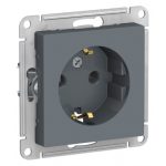 Розетка Systeme Electric AtlasDesign встраиваемая грифель (ATN000743)