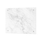 Панель стеновая закаленное стекло для кухни 500х600х4 мм мрамор белый