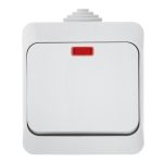 Выключатель Systeme Electric Этюд одноклавишный накладной серый с подсветкой (BA10-045C)