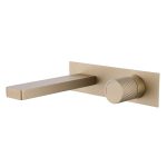 Смеситель для раковины встраиваемый Abber Rund золото поворотный переключатель (AF8712G)