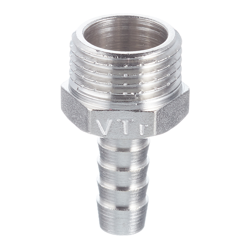 original-15838.jpg Штуцер Valtec для присоединения шланга 1/2 НР(ш) х 10 мм латунный (VTr.650.N.0410) — изображение 1