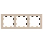 Рамка Systeme Electric AtlasDesign трехместная песочная (ATN001203)