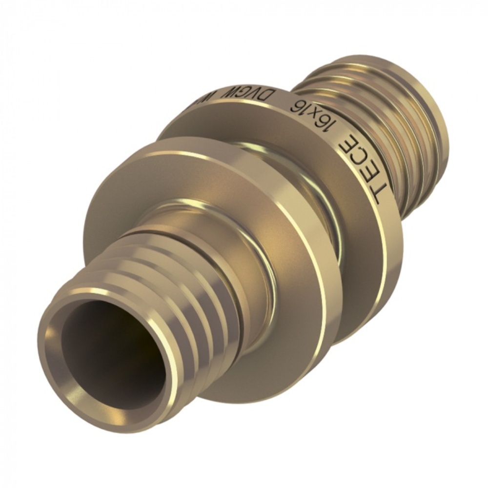 original-16742.jpg Соединитель прямой Tece 16 х 16 мм латунный (766016) — изображение 1