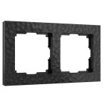 Рамка Werkel Hammer двухместная черная (a052517)