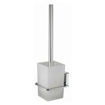 Ершик для унитаза WasserKraft Leine подвесной стекло/металл хром (5027)