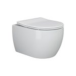 Унитаз подвесной Ceramicanova Play Rimless безободковый с сиденьем дюропласт микролифт (CN3001)