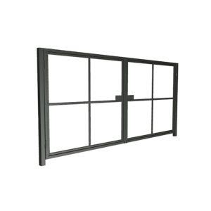 Ворота распашные каркас усиленный со столбами Оптима 4х2 м серые