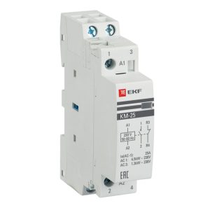 Контактор модульный EKF PROxima (km-1-25-02) 230 В 25 А тип AC 2НЗ