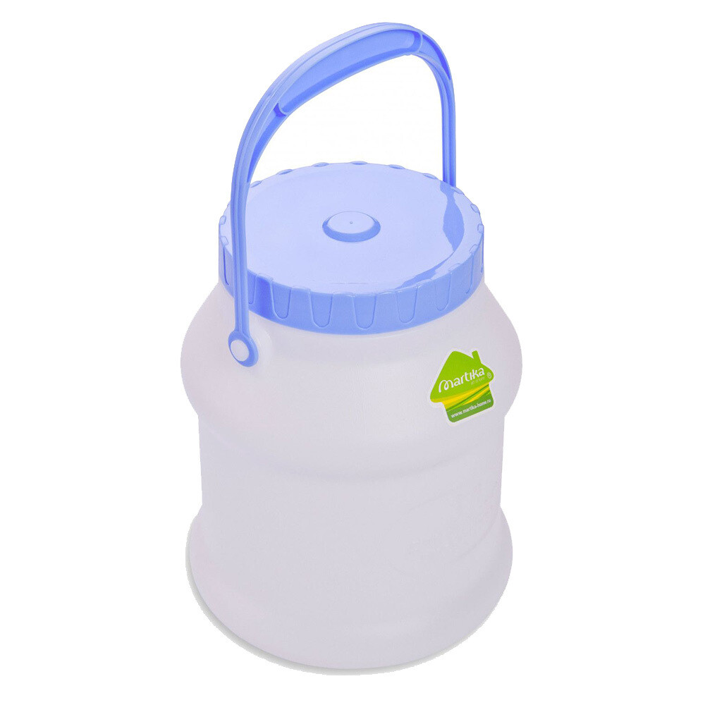 original-1738.jpg Бидон для жидких/сыпучих веществ Мартика Просперо 3 л пластиковый с крышкой белый — изображение 1