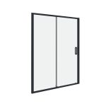 Душевая дверь Ulitka Safari стекло прозрачное 160х195 см профиль черный 6 мм раздвижная (74104229)