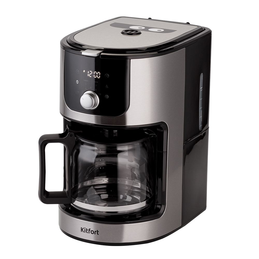 original-17564.jpg Кофеварка капельная Kitfort КТ-782 черная/серебро — изображение 1
