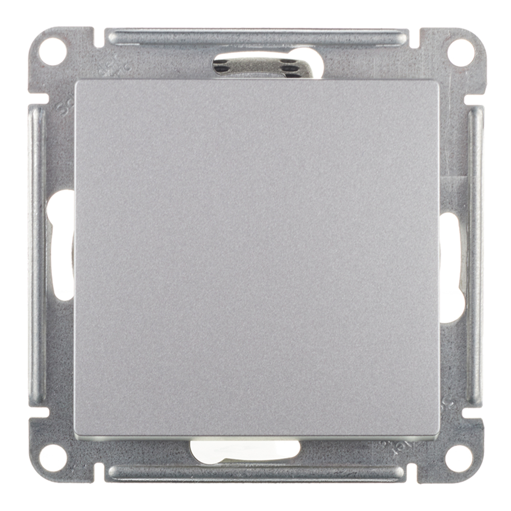 original-17689.jpg Переключатель Systeme Electric AtlasDesign одноклавишный встраиваемый алюминий (ATN000361) — изображение 1