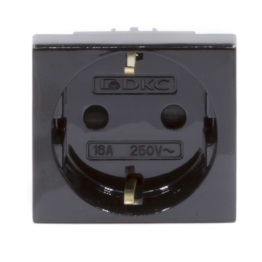 original-17738.jpg Розетка для кабель-канала DKC Viva черная со шторками 2 модуля (45205) — изображение 1