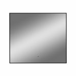 Зеркало с подсветкой прямоугольное 80х70 см в раме черной бесконтактный сенсор Continent Martina Led (ЗЛП4764)