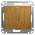 Выключатель Systeme Electric Glossa одноклавишный встраиваемый дуб с подсветкой (GSL000513)