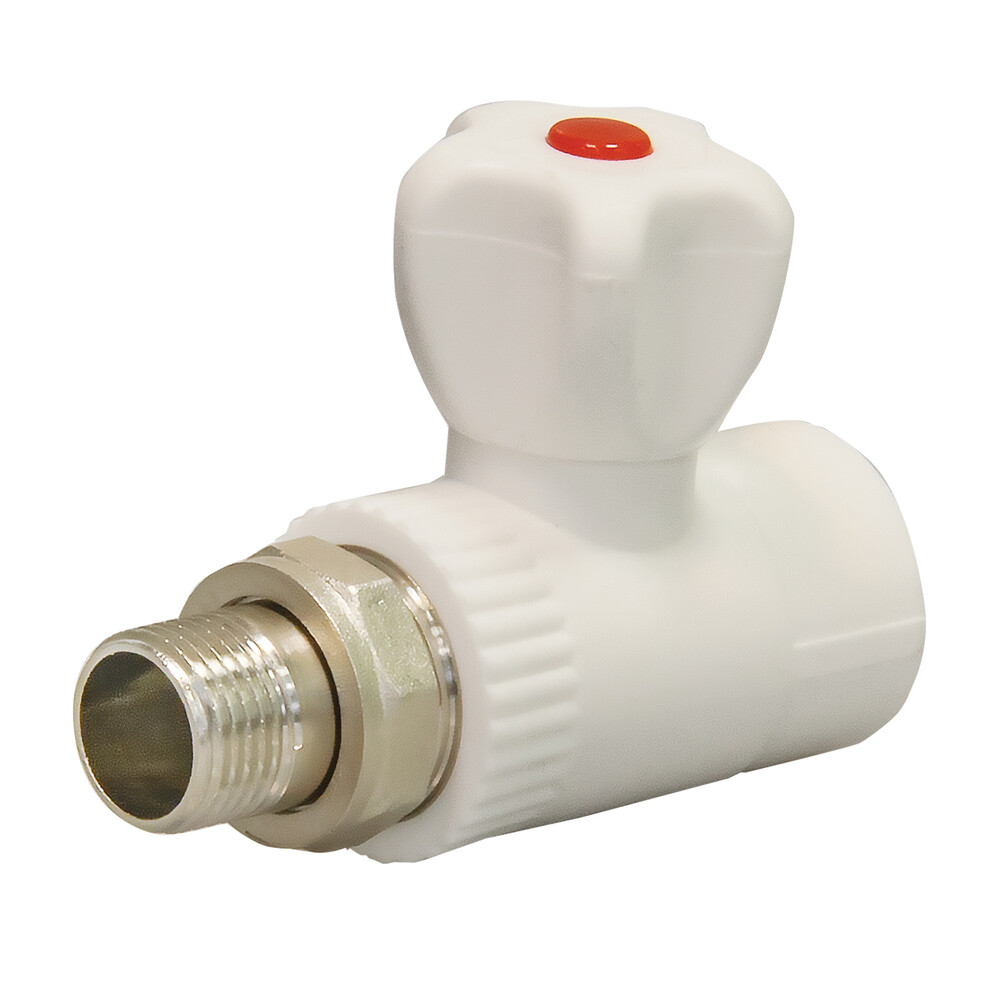 original-18243.jpg Кран шаровой полипропиленовый СТМ 20 мм х 3/4 НР(ш) для радиатора прямой (CPRS2034) — изображение 1