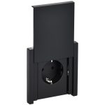 Розетка IEK Forte&Piano FP119 встраиваемая черная со шторками с крышкой (FP-R16-16-1-44-K02)
