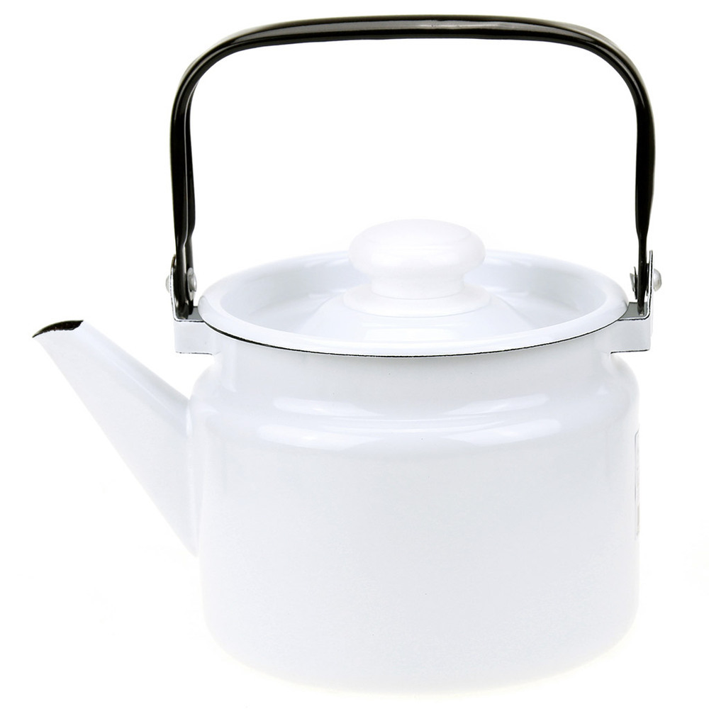 original-18308.jpg Чайник эмалированный Лысьвенские эмали Белые ночи 2 л белый — изображение 1