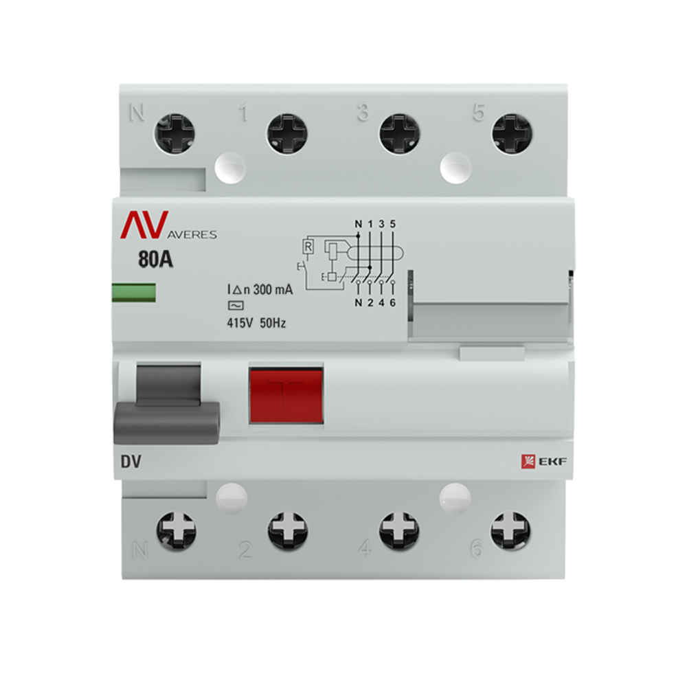 original-18477.jpg УЗО EKF Averes DV 80А 3P+N тип AC 300 мА 10 кА (rccb-4-80-300-ac-av) — изображение 1