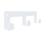 Вешалка для ванной Ulitka Scandy 3 крючка на шуруп металл белый (74104330)