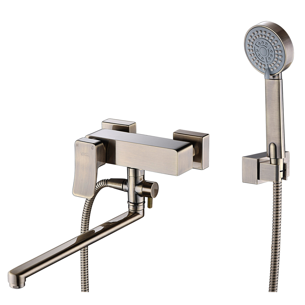 original-18532.jpg Смеситель для ванны WasserKraft Exter бронза однорычажный с длинным изливом с лейкой (1602L) — изображение 1