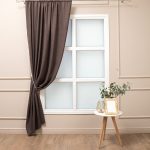 Штора канвас коричневая 160х260 см Amore Mio (98564)