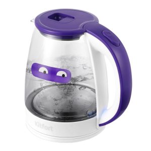 Электрический чайник Kitfort КТ-6167 1,8 л белый/фиолетовый