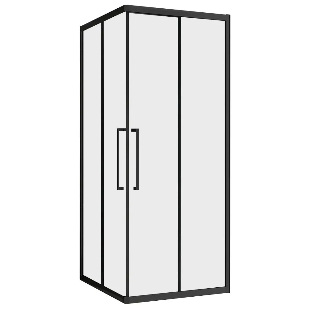 original-19723.jpg Душевой уголок Abber Schwarzer Diamant черный 80х80х195 см квадрат стекло прозрачное 6 мм (AG02080BH) — изображение 1