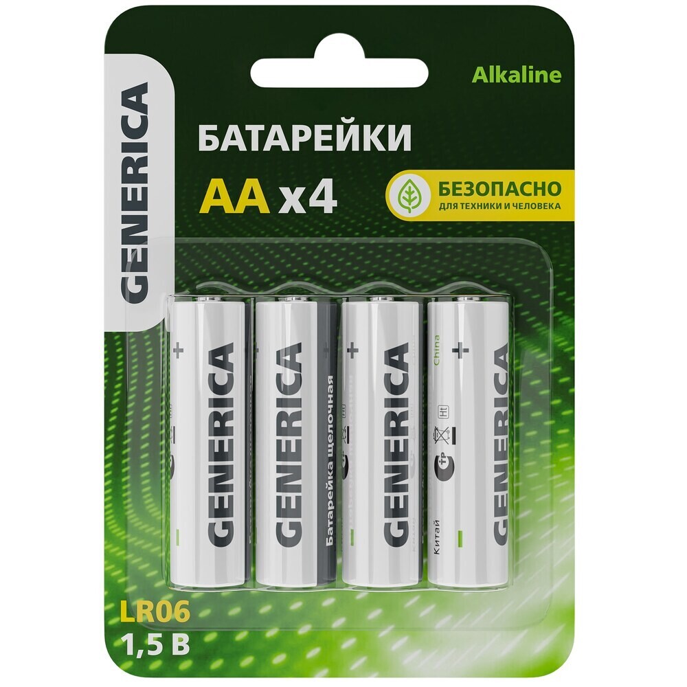 original-1981.jpg Батарейка Generica Alkaline АА пальчиковый LR6 1,5 В (4 шт.) (ABT-LR06-ST-L04-G) — изображение 1