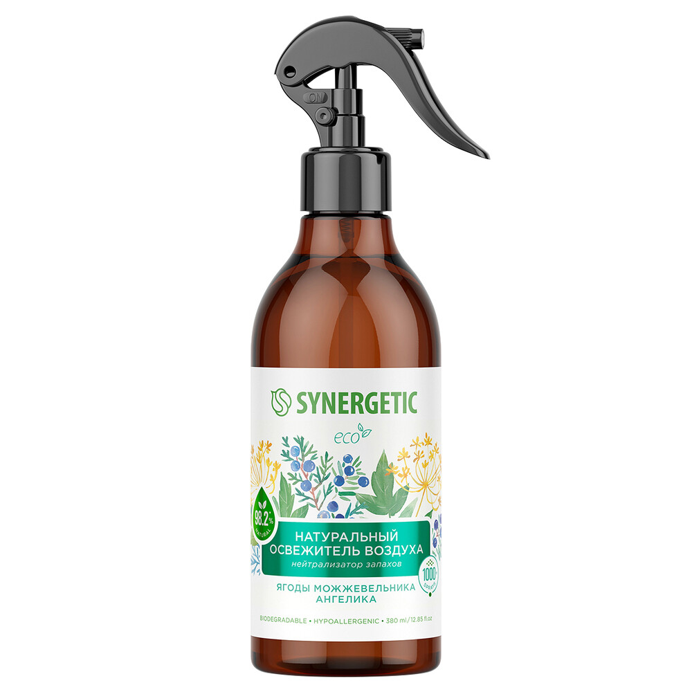 original-19881.jpg Освежитель воздуха Synergetic нейтрализатор запахов ягоды можжевельника и ангелика 380 мл — изображение 1