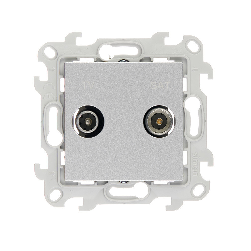original-19886.jpg Розетка телевизионная Simon 24 Harmonie встраиваемая алюминий TV/ SAT (2410487-033) — изображение 1
