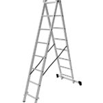 Лестница алюминиевая трансформер двухсекционная 8 ступеней Новая высота бытовая