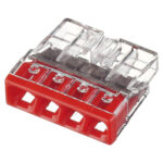 Клемма на 4 провода Wago 0,5-2,5 кв.мм самозажимная без пасты (100 шт.) (2273-204/2667)