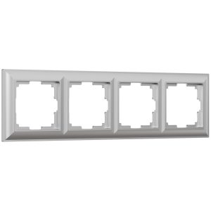 Рамка Werkel Fiore четырехместная серебряная (a051032)