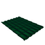 Металлочерепица 1,18х3,6 м 0,5 мм Grand Line Классик зеленая RAL 6005 satin