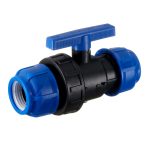 Кран шаровой ПНД Valfex компрессионный 50х50 мм