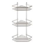 Полка для ванной Lider Drop угловая трехъярусная 200х200х560 мм металл хром (4242)