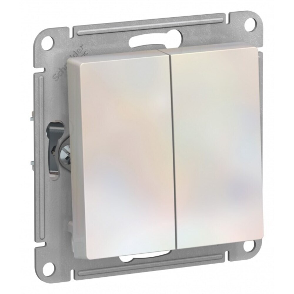 original-20778.jpg Переключатель Systeme Electric AtlasDesign двухклавишный встраиваемый жемчуг (ATN000465) — изображение 1