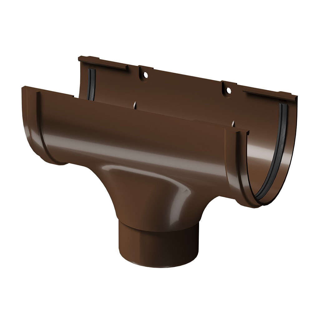 original-20917.jpg Воронка желоба Docke Premium пластиковая d120-85 мм каштан RAL 8017 — изображение 1