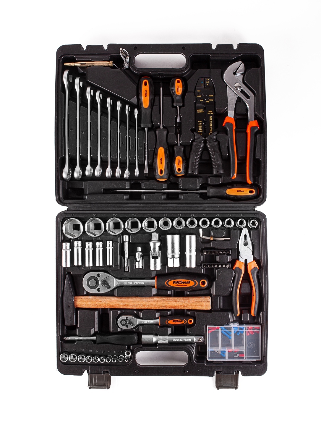 original-21150.jpg Набор инструментов универсальный AV Steel (AV-011099) (99 шт.) — изображение 1