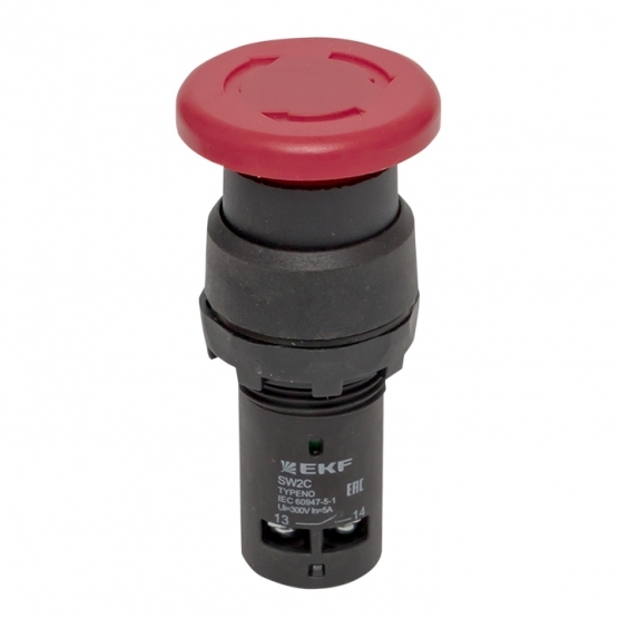 original-21383.jpg Кнопка грибок EKF PROxima SW2C-11MZ 230 В 1NO+1NC IP54 с фиксацией красная (sw2c-mz-r) — изображение 1