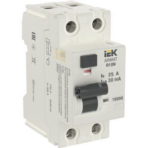 УЗО IEK Armat R10N 30А 2P тип AC 30 мА 10 кА (AR-R10N-2-025C030)