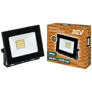 Прожектор светодиодный Rev ДО-20 4000К 20 Вт IP65 черный