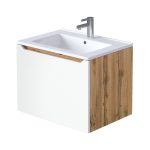 Тумба под раковину Маркастрой Line 65 см подвесная дуб вотан/белая (Ц0000041926)