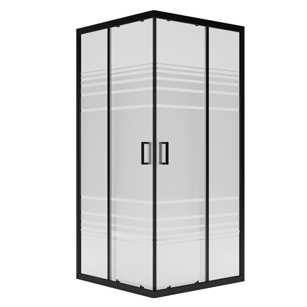 original-21710.jpg Душевой уголок Метакам Universal черный 100х100х185 см квадрат стекло прозрачное 6 мм (KKS_016526) — изображение 1