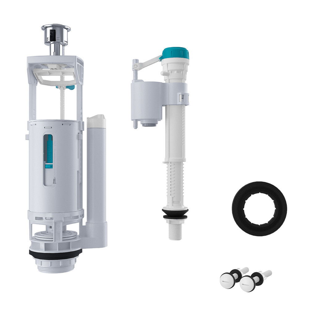 original-21715.jpg Арматура для унитаза Iddis нижний подвод 1/2 кнопка пластик хром (F012400-01K) — изображение 1