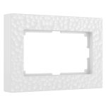 Рамка для двойной розетки Werkel Hammer белая (a052533)