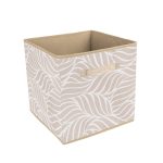 Короб для хранения Листья 300х300х300 мм бежевый