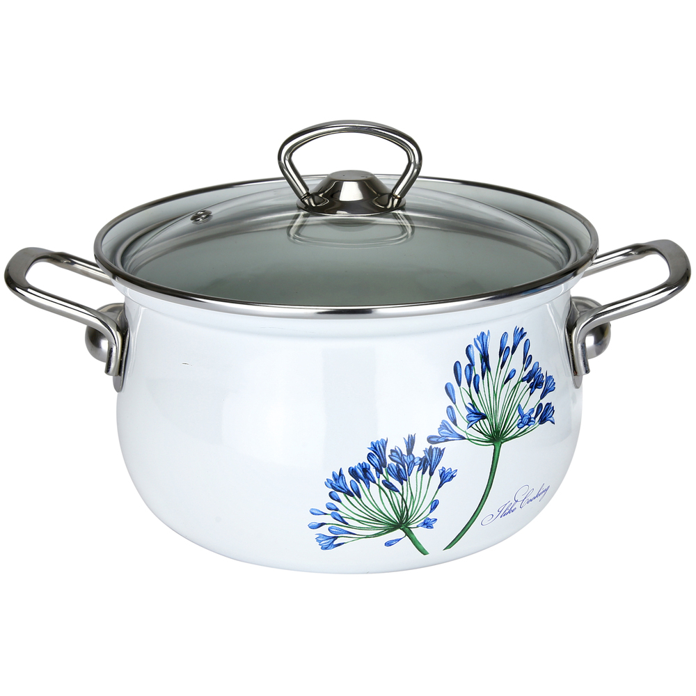 original-22117.jpg Кастрюля Магнитогорская эмаль Укроп 3 л эмалированная сталь (055039) — изображение 1